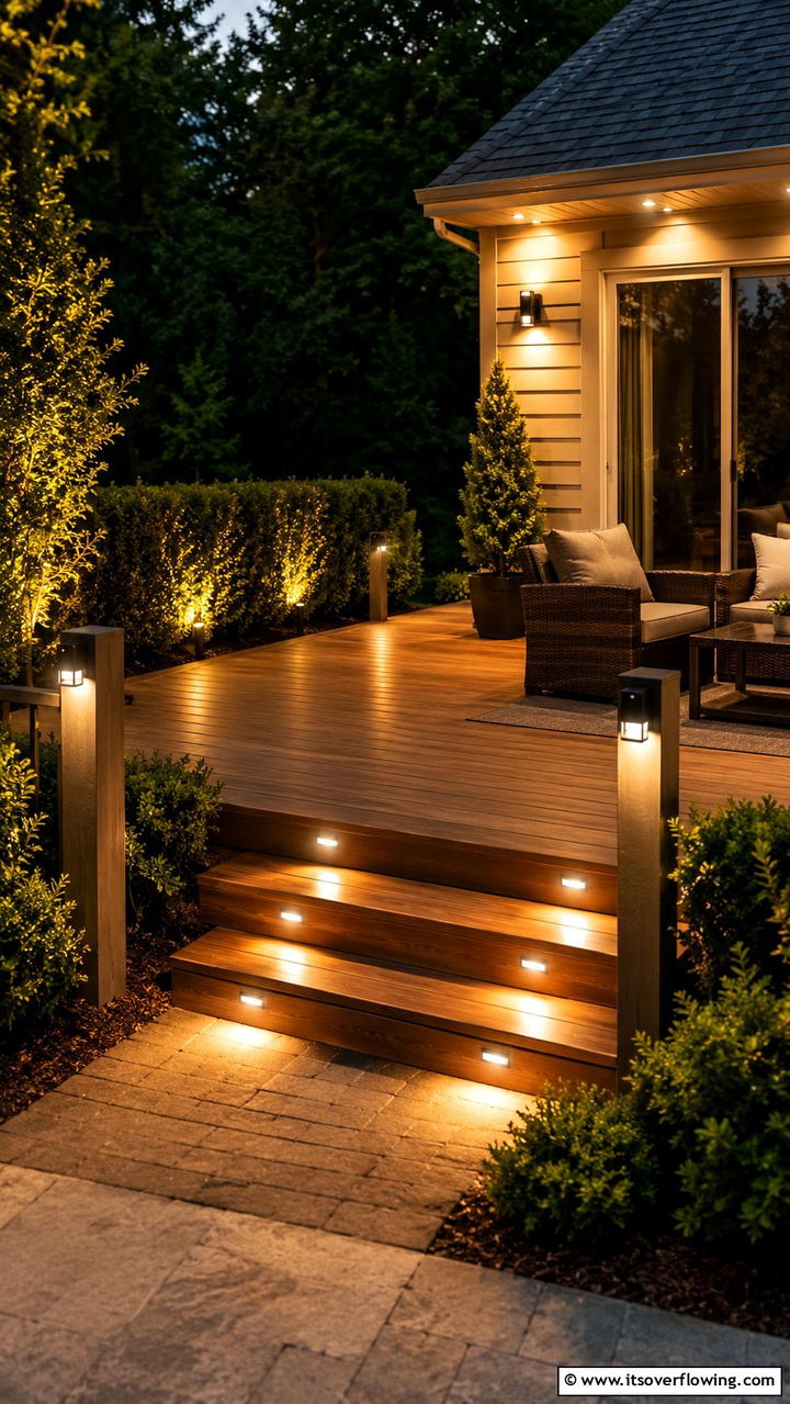 Motion Sensor Deck Lights - 30 Deck Lighting Ideas for Ambiance and Safety