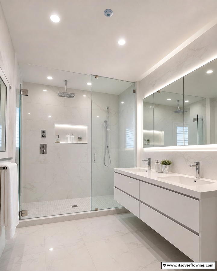Motion Sensor Lighting - 20 Shower Lighting Ideas for a Bright and Inviting Bathroom