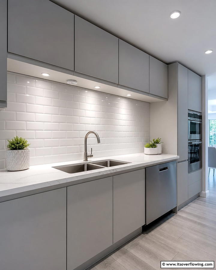 Motion Sensor Lights for Added Convenience - 20 Kitchen Sink Lighting Ideas for a Brighter Space