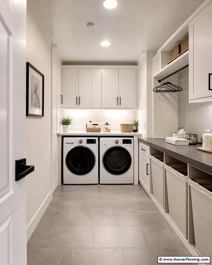 Motion Sensor Lights for Convenience - 20 Laundry Room Lighting Ideas to Brighten Your Space