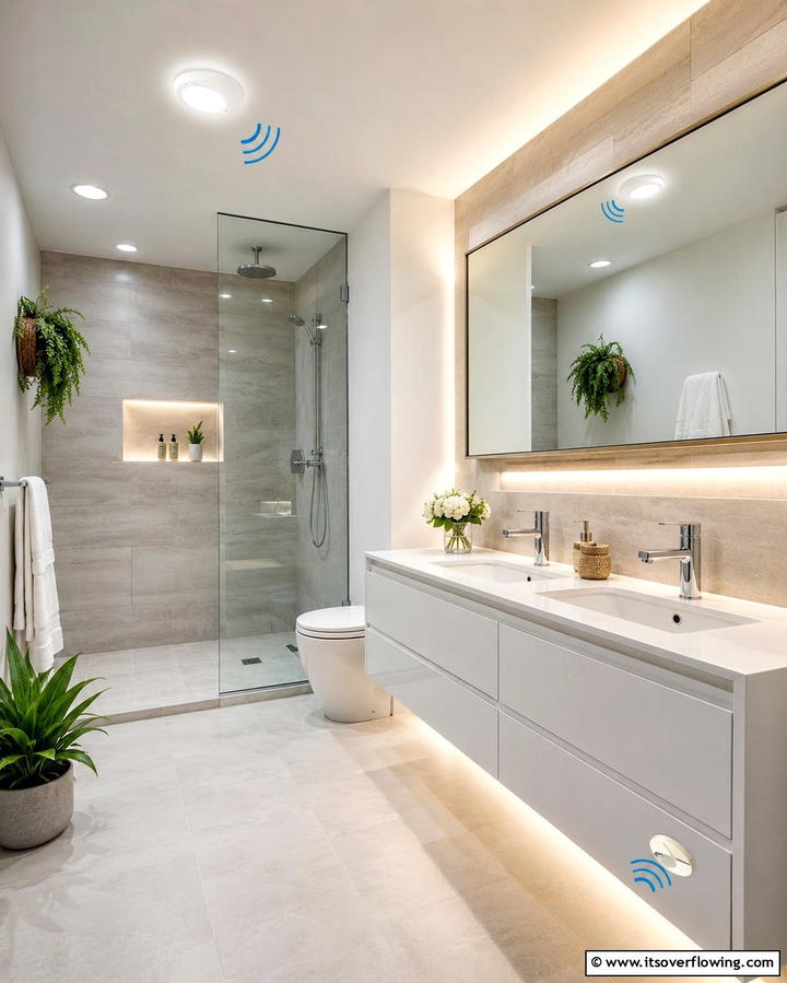 Motion Sensor Lights for Convenience - 25 Bathroom Lighting Ideas to Brighten Your Space