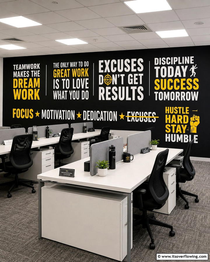 Motivational Quotes Mural - 25 Office Wall Murals to Inspire Creativity and Productivity