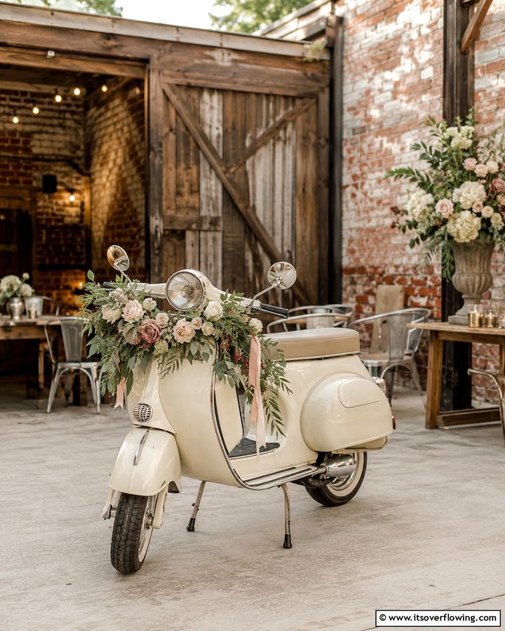 Motorcycle or Scooter Arrival - 25 Wedding Entrance Ideas for a Grand Arrival