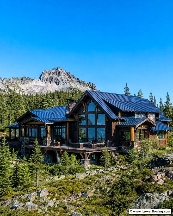 Mountain Escape Haven - 25 Houses With Blue Metal Roofs for Curb Appeal