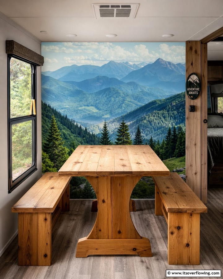 Mountain Scenery - 25 RV Wallpaper Ideas for a Stylish and Comfortable Space