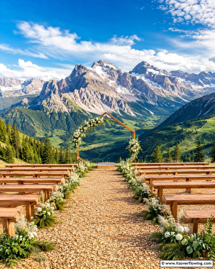 Mountain View Ceremony - 30 Unique Wedding Ceremony Ideas for Your Perfect Day
