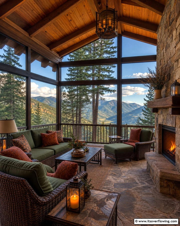 Mountain View Escape - 21 Screened-in Porch Ideas for Year-Round Outdoor Living