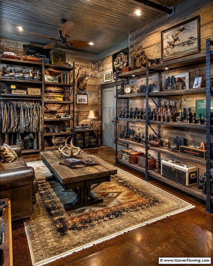 Mounted Antler Lighting for Rustic Charm - 25 Unique Hunting Man Cave Ideas for Your Space
