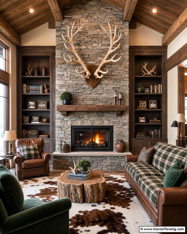 Mounted Antlers or Faux Animal Heads - 20 Rustic Wall Decor Ideas for a Cozy and Charming Home