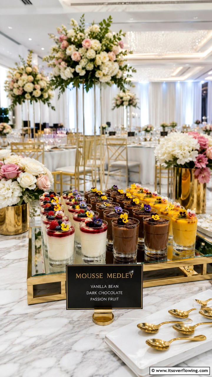 Mousse Medley - 21 Delicious Wedding Dessert Ideas for a Sweet Celebration