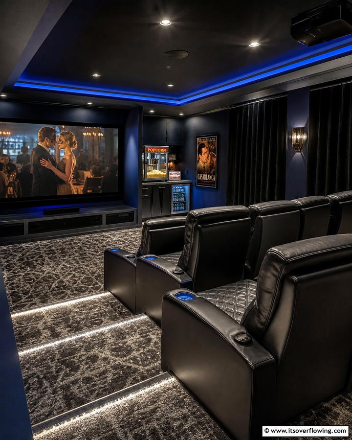 Movie Theater Experience - 25 Den Ideas to Create a Comfortable Retreat