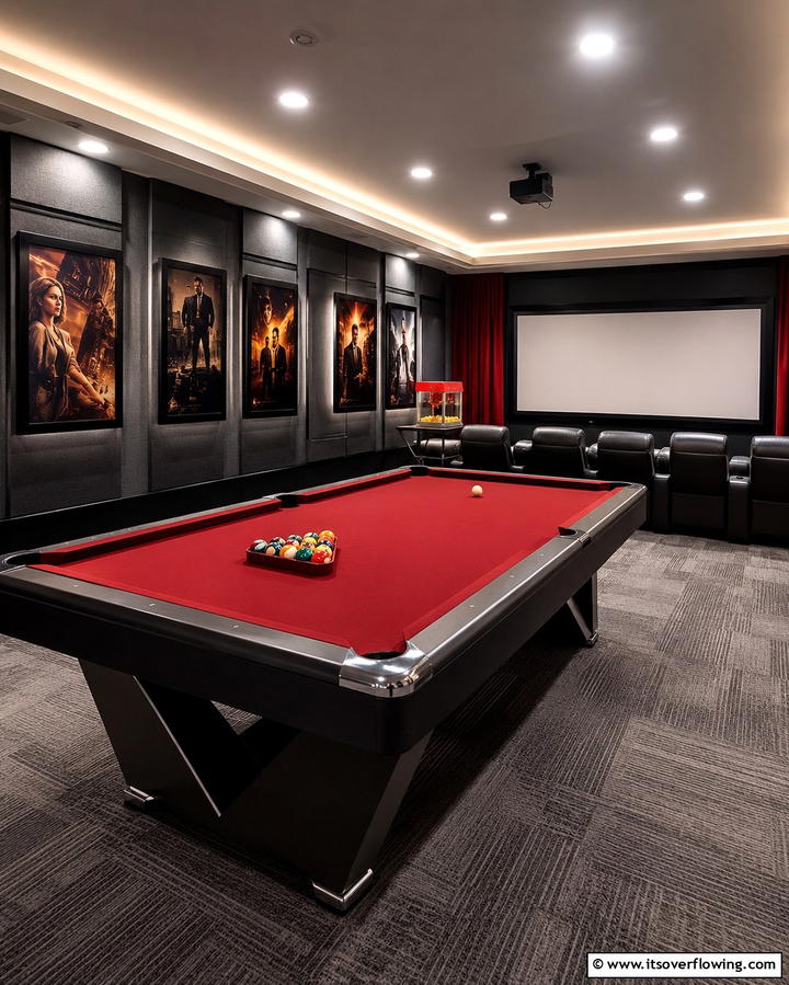Movie Themed Pool Table Room - 25 Pool Table Room Ideas for the Ultimate Game Room