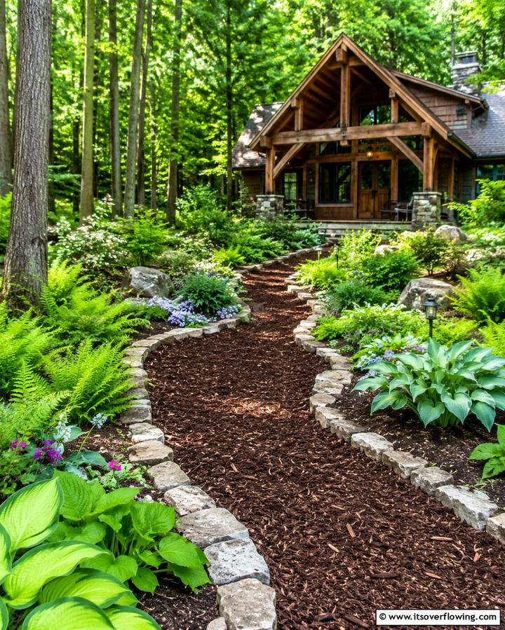 Mulch Pathway - 25 Front Walkway Ideas to Enhance Your Home’s Curb Appeal