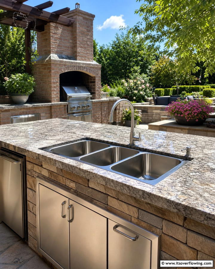 Multi Basin Sink for Enhanced Functionality - 25 Outdoor Sink Ideas for Functional Outdoor Spaces