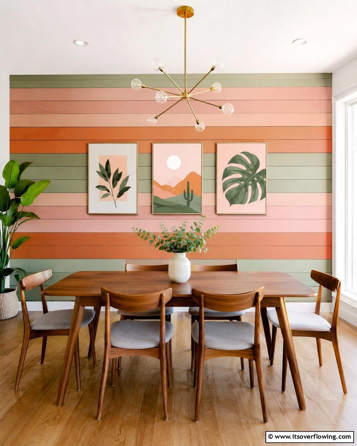 Multi Color Shiplap Wall - 25 Shiplap Dining Room Wall Ideas for Rustic Charm