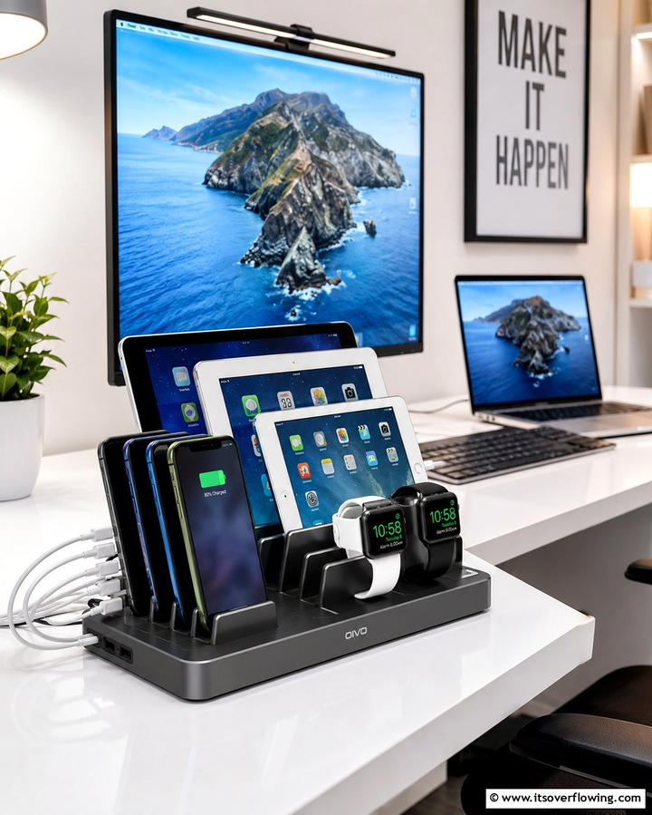 Multi Device Charging DockExact - 25 Smart Charging Station Ideas for a Tidy Home