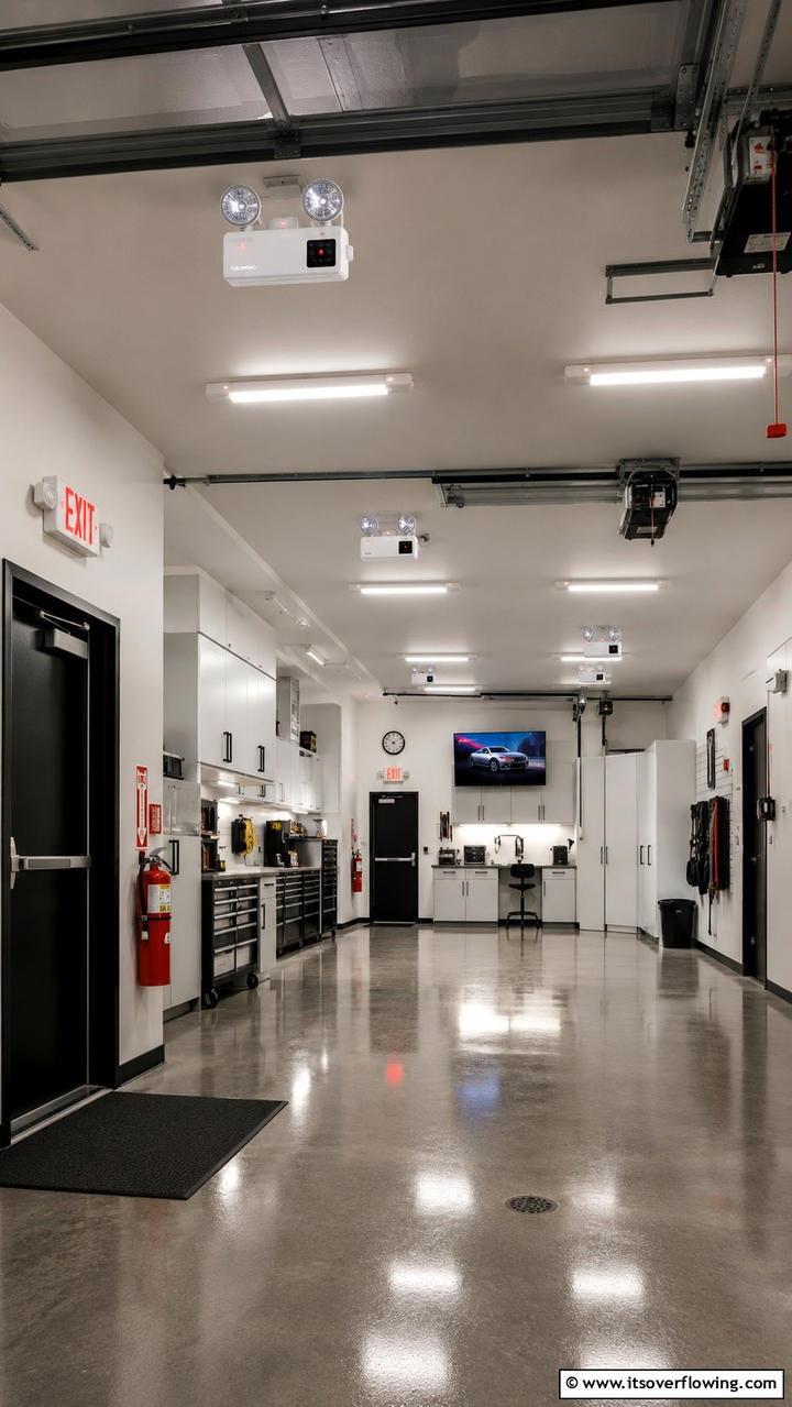 Multi Function Emergency Lights - 30 Garage Lighting Ideas for Bright, Functional Spaces