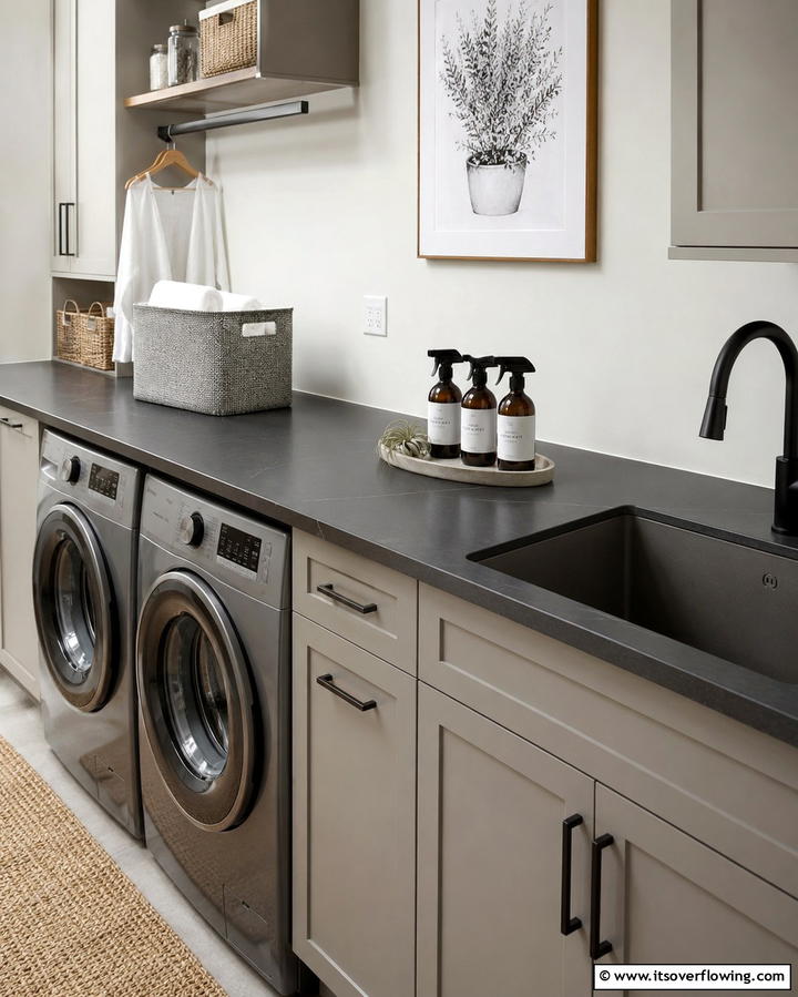 Multi Functional Countertops for Folding and Sorting - 25 Modern Laundry Room Ideas for a Functional Space