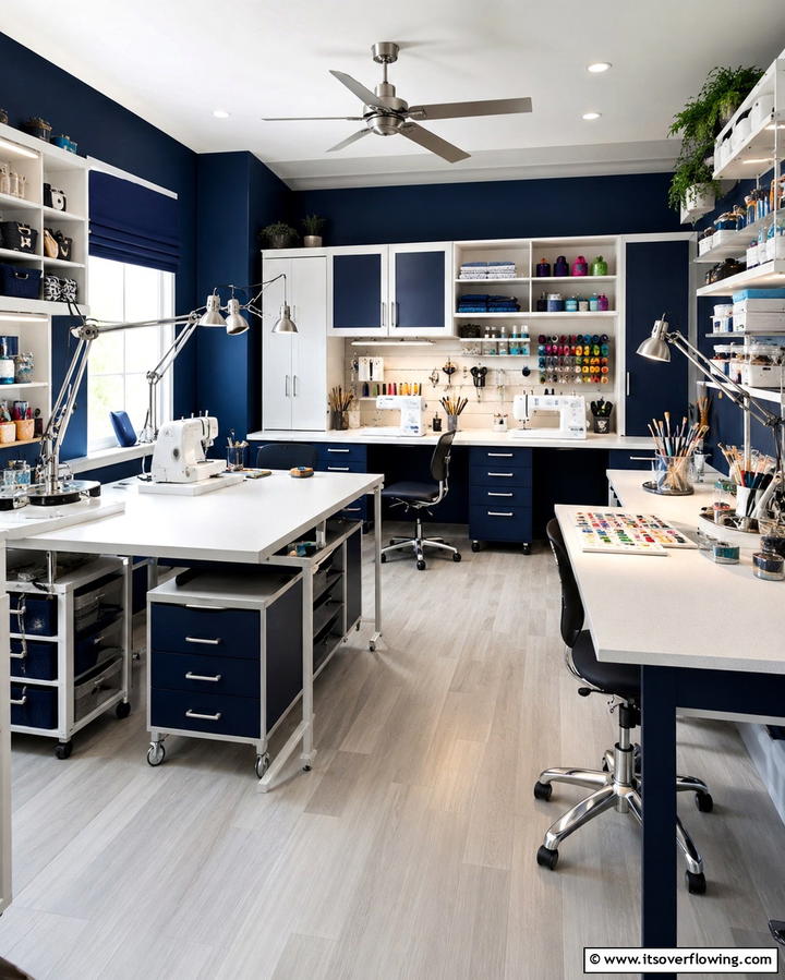 Multi Functional Craft Hub - 30 Organized Craft Room Ideas for Creative Spaces at Home