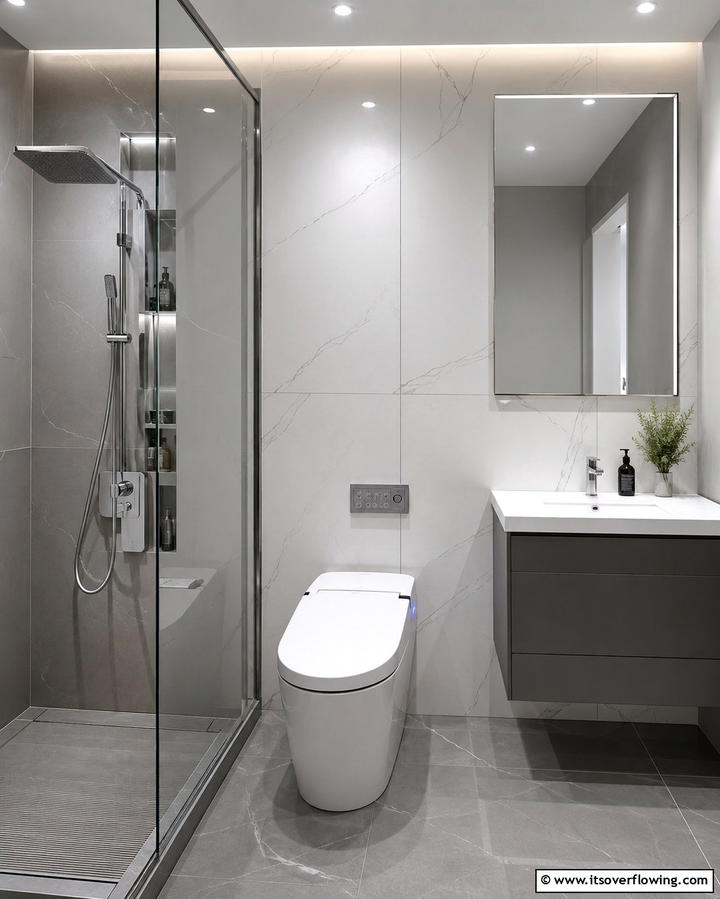 Multi Functional Fixtures - 25 Small Ensuite Design Ideas for Compact Bathrooms