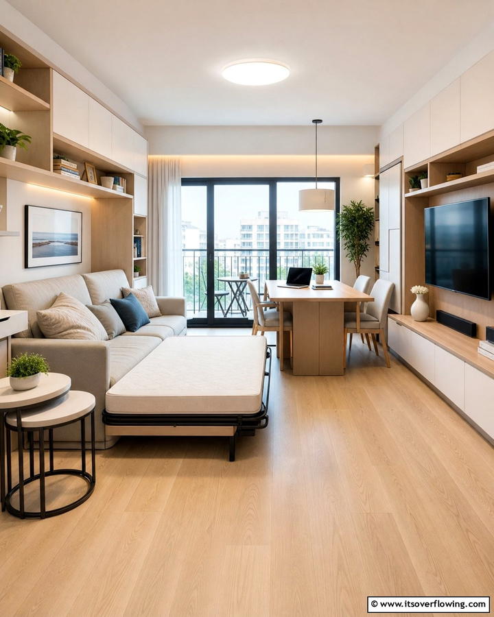 Multi Functional Furnishings - 21 Small Apartment Living Room Ideas for Compact Spaces