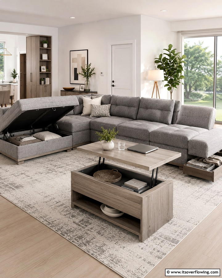 Multi Functional Furniture - 25 Loft-style Living Room Ideas for Modern Homes