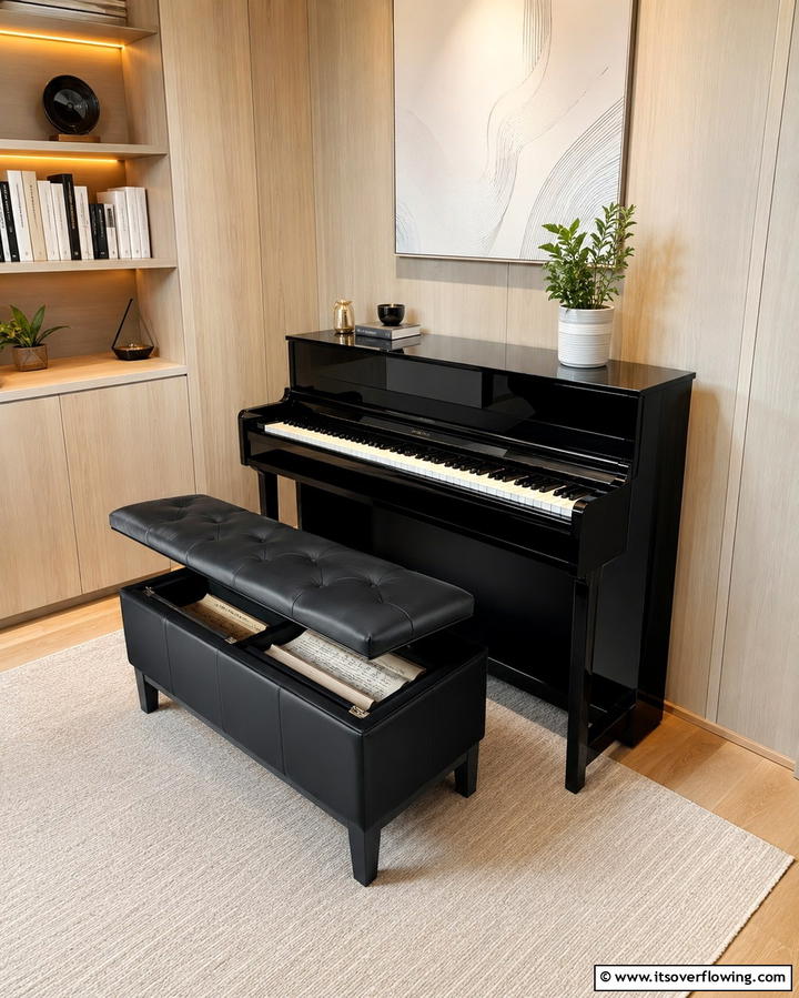 Multi Functional Furniture for Space Efficiency - 25 Music Room Ideas to Create the Perfect Sound Space