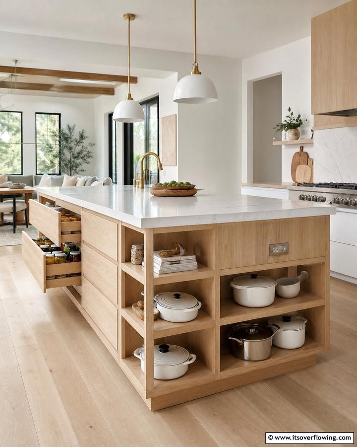 Multi Functional Kitchen Island - 21 Larder Cupboard & Pantry Ideas for Organized Kitchens