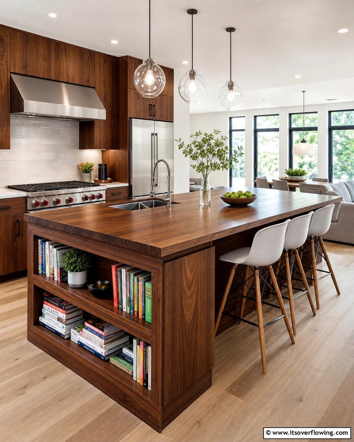 Multi Functional Kitchen Islands - 25 Mid-century Modern Kitchen Ideas for a Retro and Functional Space
