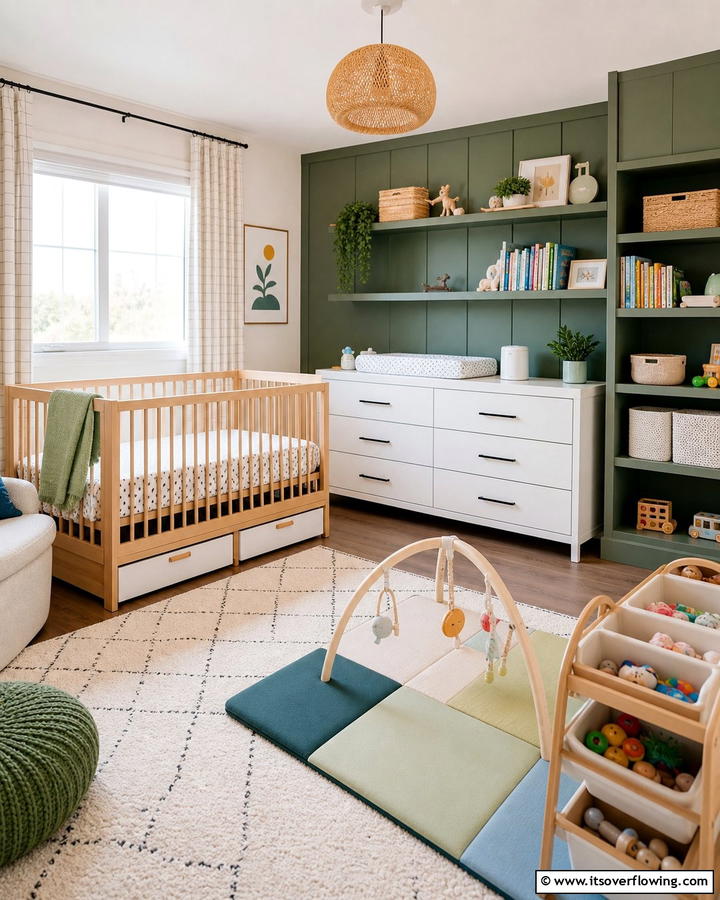 Multi Functional Layout - 21 Baby Room Ideas for Safe and Stimulating Nurseries