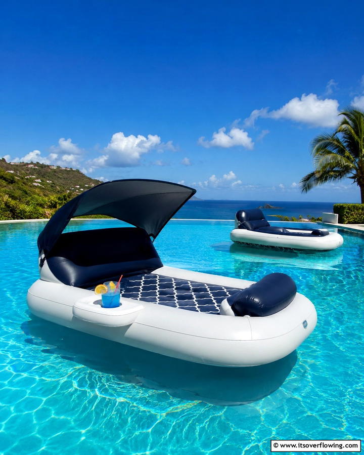 Multi Functional Poolside Ottomans - 25 Pool Furniture Ideas for a Relaxing Outdoor Oasis
