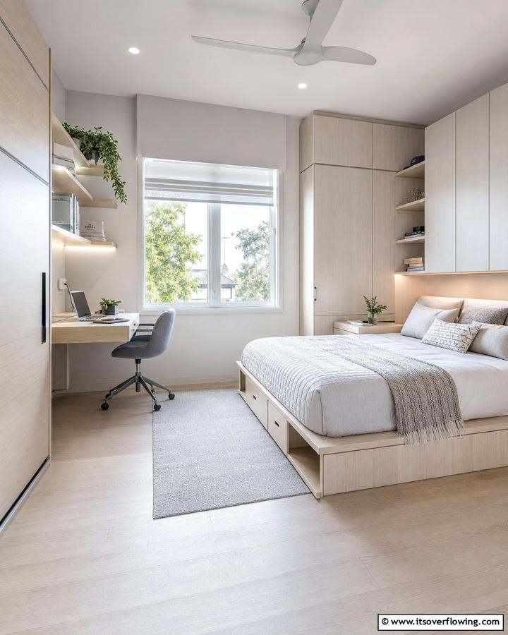 Multi Functional Spaces - 21 Scandinavian Bedroom Designs for Minimalist Comfort