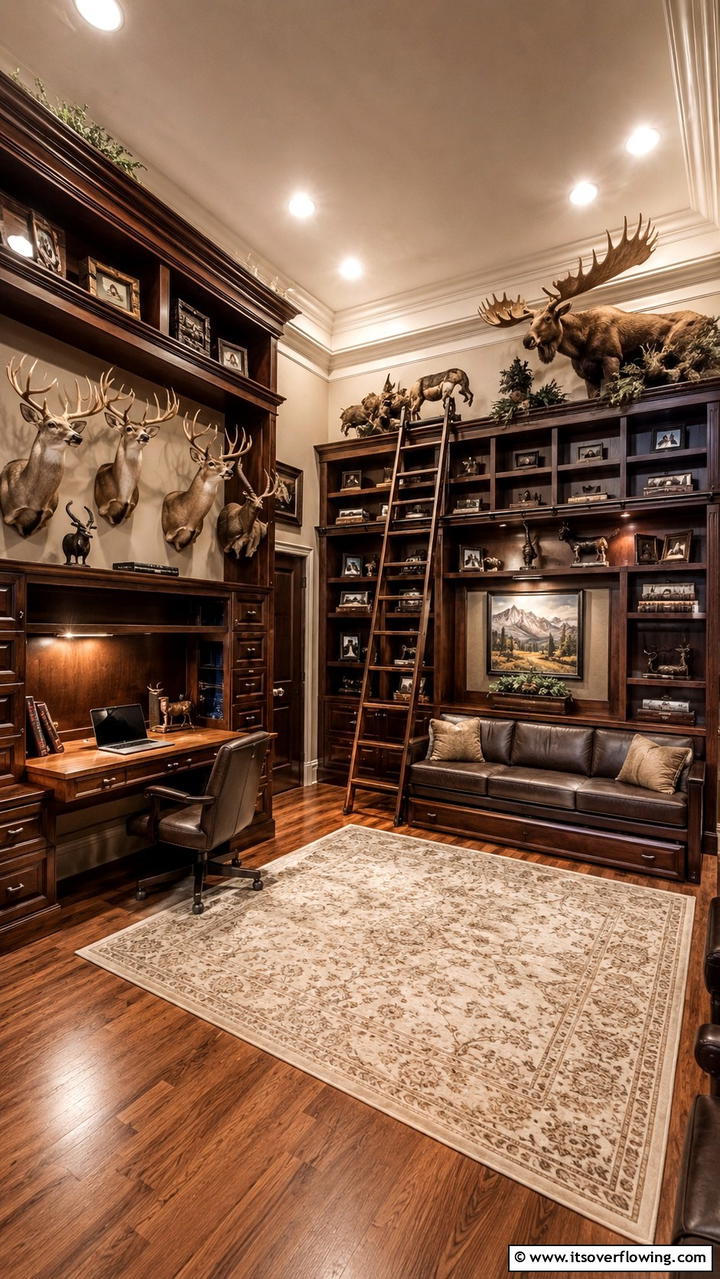 Multi Functional Trophy Spaces - 30 Hunting Trophy Room Ideas for Rustic Decor