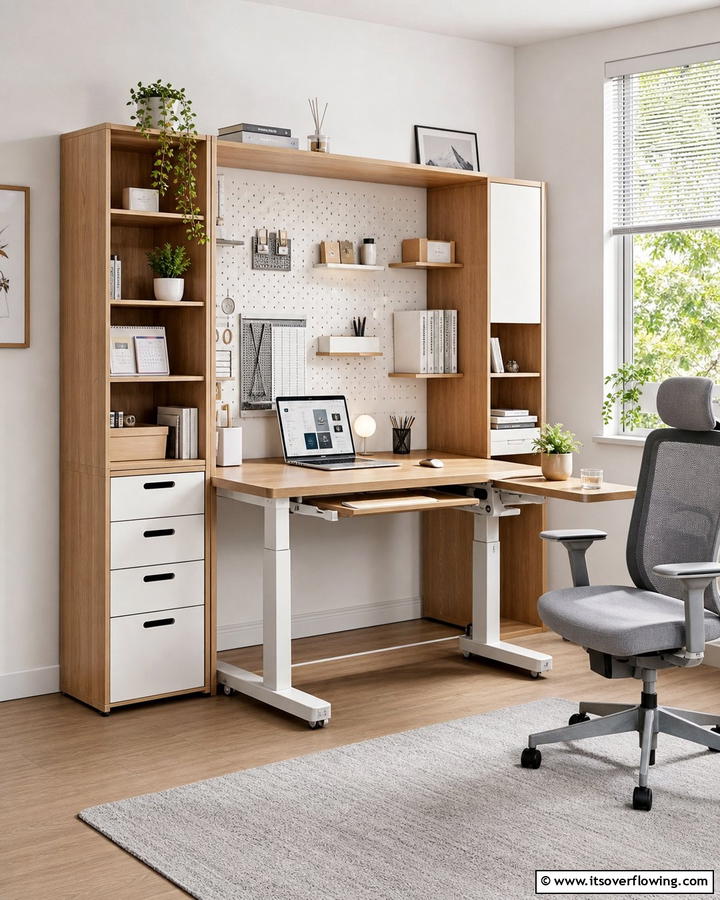 Multi Functional Workstation Design - 21 Small Home Office Ideas for Productive Workspaces