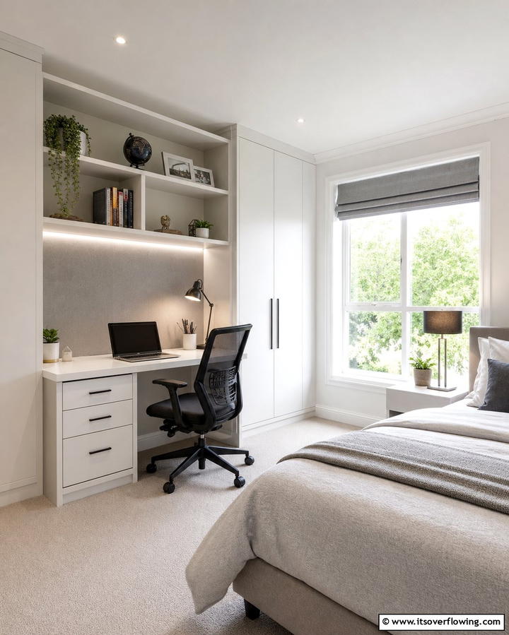 Multi Functional Workstation - 25 Bedroom Layout Ideas for Optimal Space Use