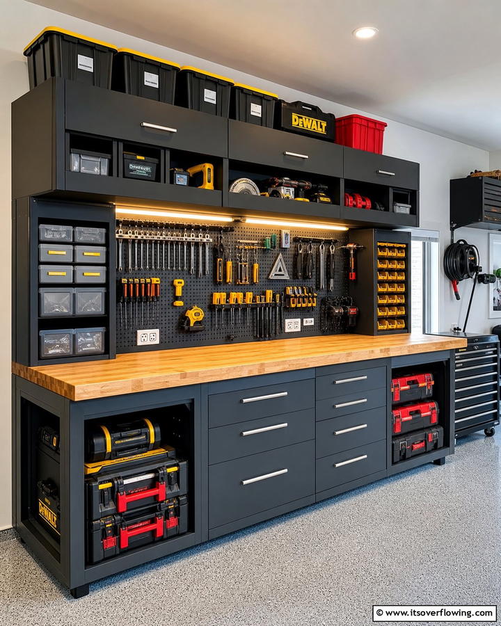Multi Functional Workstations for Combined Utility - 21 Garage Storage Ideas to Organize Your Cluttered Space