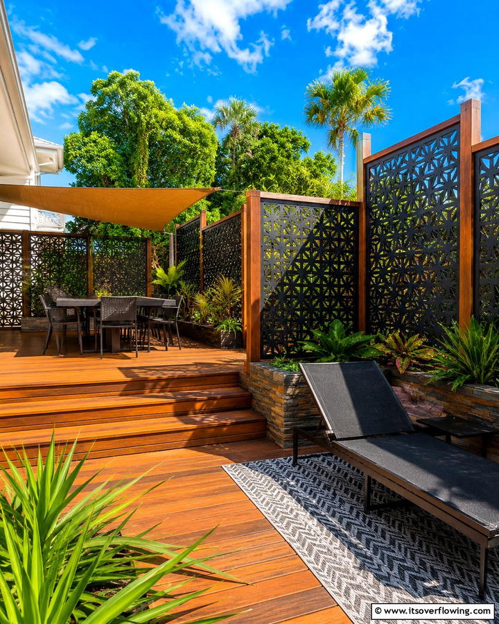 Multi Height Lattice Design - 25 Innovative Deck Lattice Ideas to Enhance Outdoor Spaces