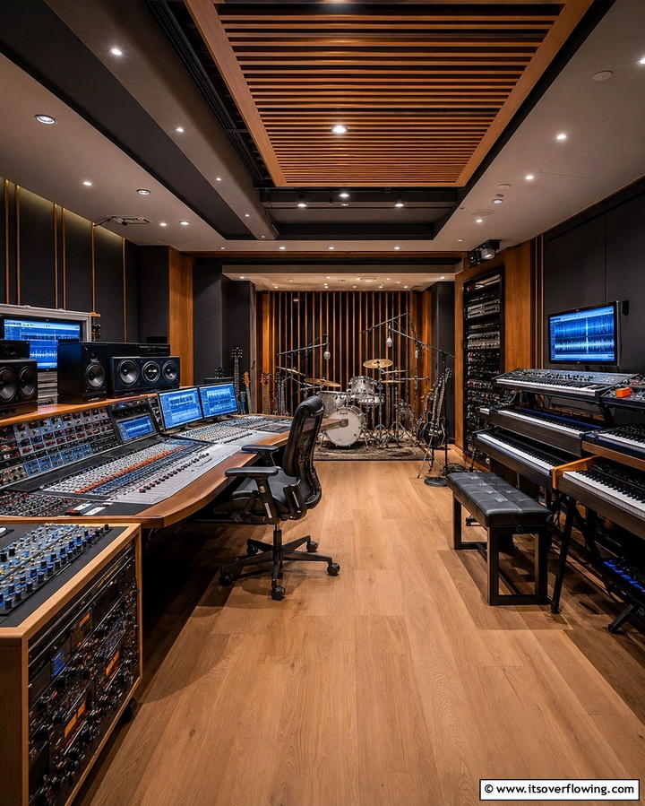 Multi Instrument Studio - 25 Guitar Room Ideas for Music Lovers