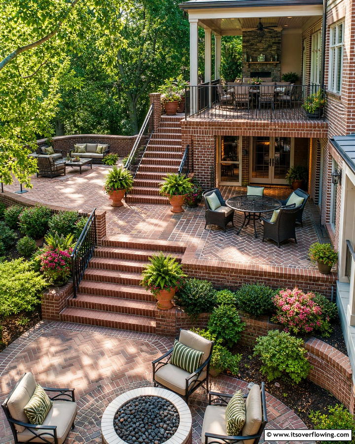 Multi Level Brick Porch - 25 Brick Porch Ideas for a Charming Entrance