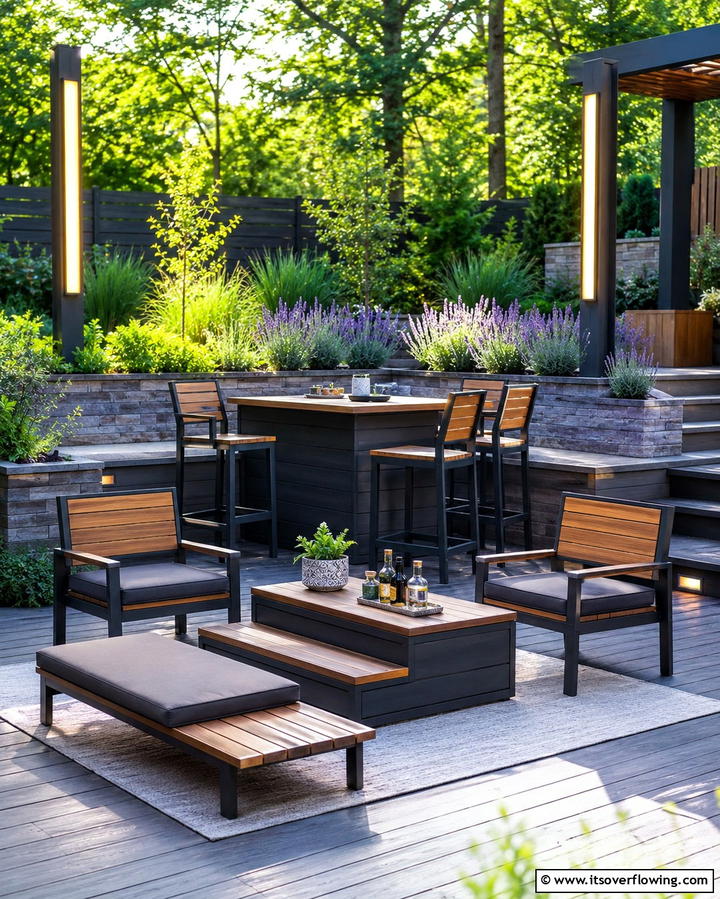 Multi Level Conversation Set - 30 Patio Furniture Ideas to Elevate Your Outdoor Space