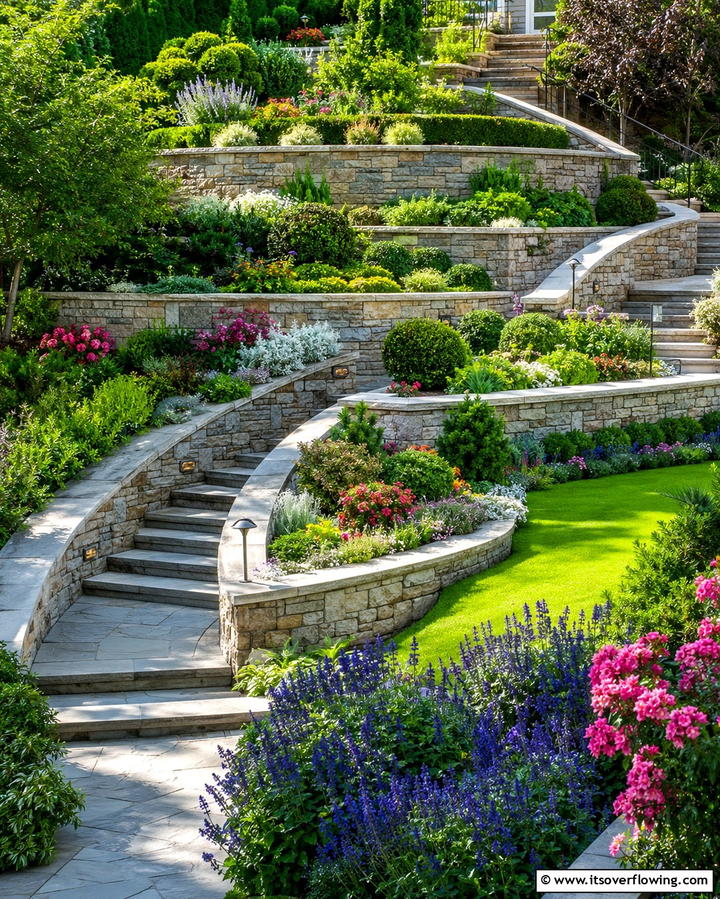 Multi Level Curved Walkways - 25 Curved Walkway Ideas for a Charming Garden Path