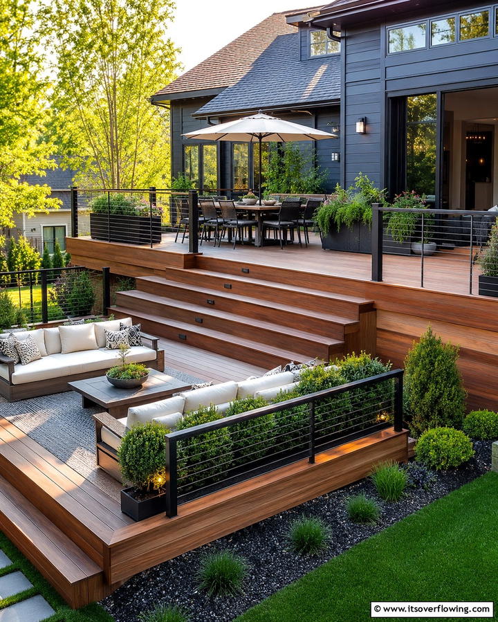 Multi Level Deck Design - 25 Front Porch Deck Ideas for a Stunning Entryway