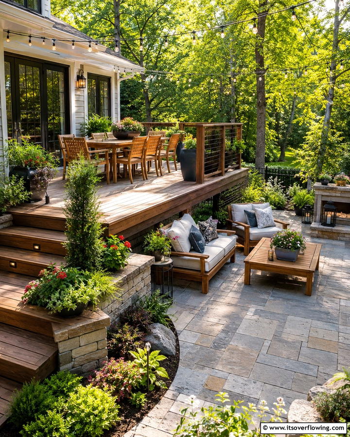 Multi Level Deck and Patio Design - 25 Deck and Patio Combination Ideas for a Versatile Outdoor Space
