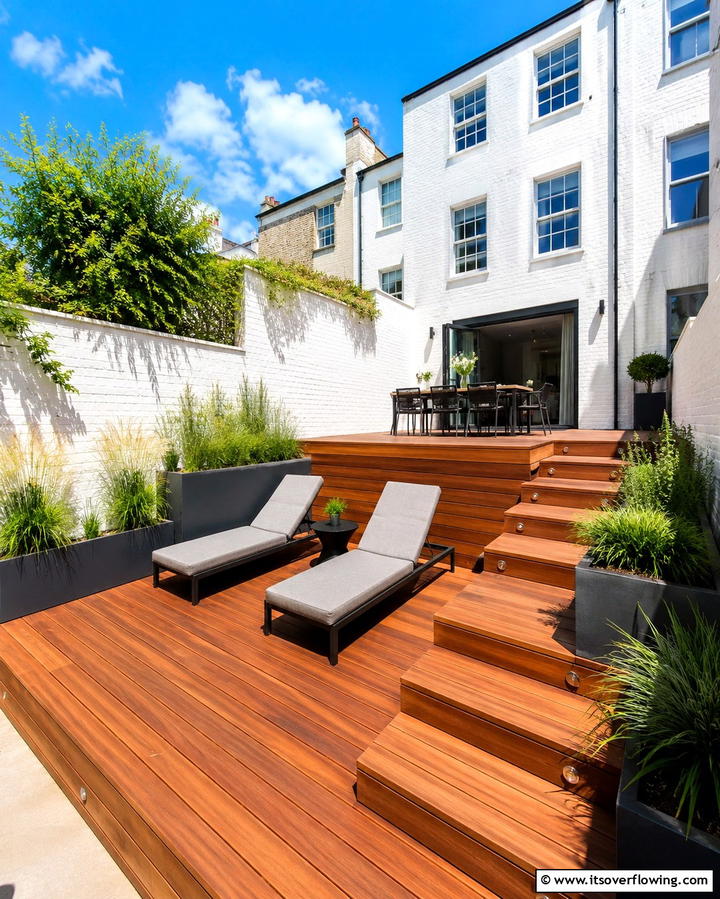 Multi Level Decking - 30 Space-Saving Townhouse Backyard Design Ideas