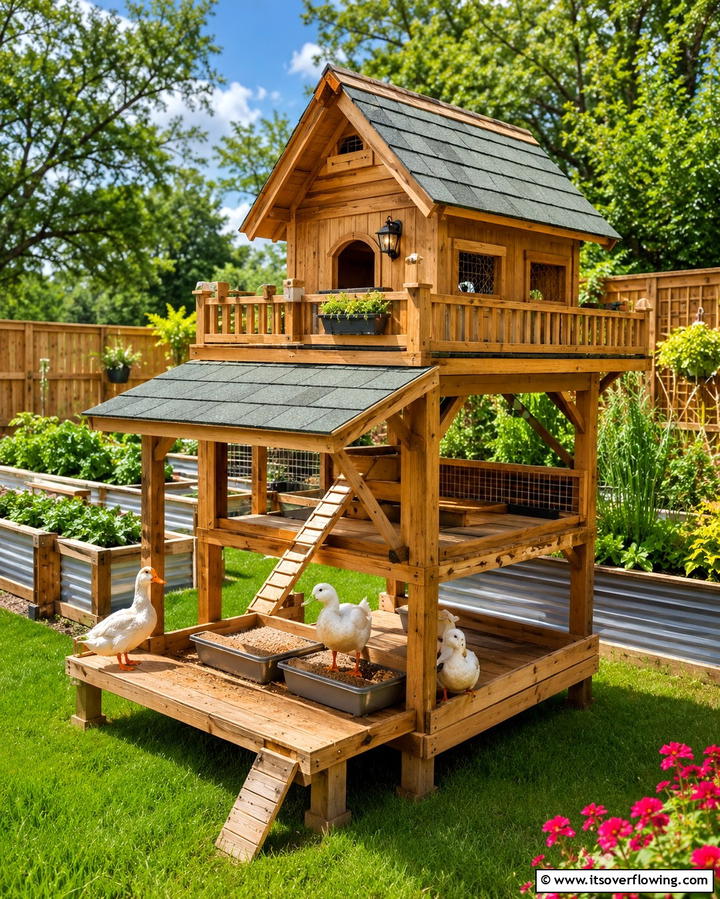 Multi Level Duck House - 25 Duck House Ideas for Your Backyard