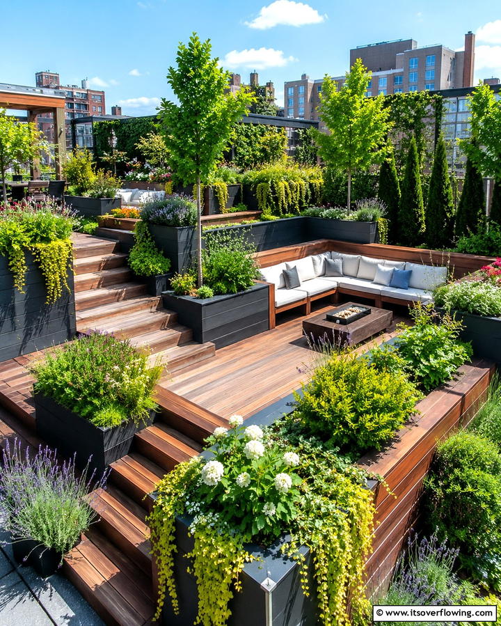 Multi Level Garden Layouts - 25 Rooftop Garden Ideas for Urban Green Spaces