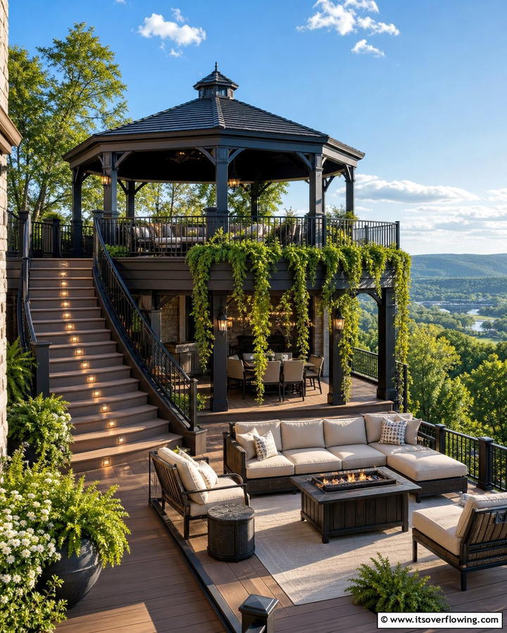 Multi Level Gazebo Design - 25 Gazebo on Deck Ideas for Outdoor Relaxation