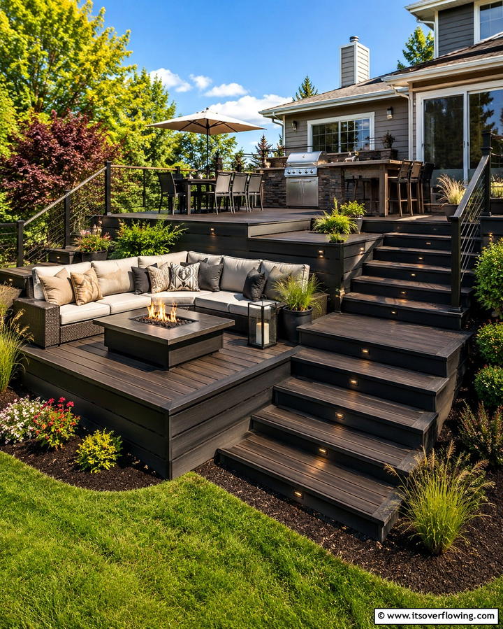 Multi Level Ground DeckOne - 25 Ground Level Deck Ideas for Easy Outdoor Living