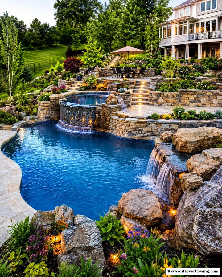 Multi Level Lagoon Pool - 25 Lagoon Pool Design Ideas for a Tropical Backyard Retreat