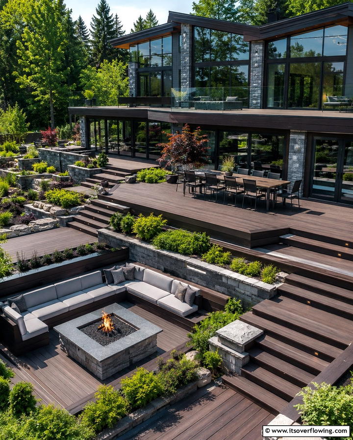Multi Level Layering - 30 Stylish Deck Skirting Ideas to Elevate Outdoor Entertaining